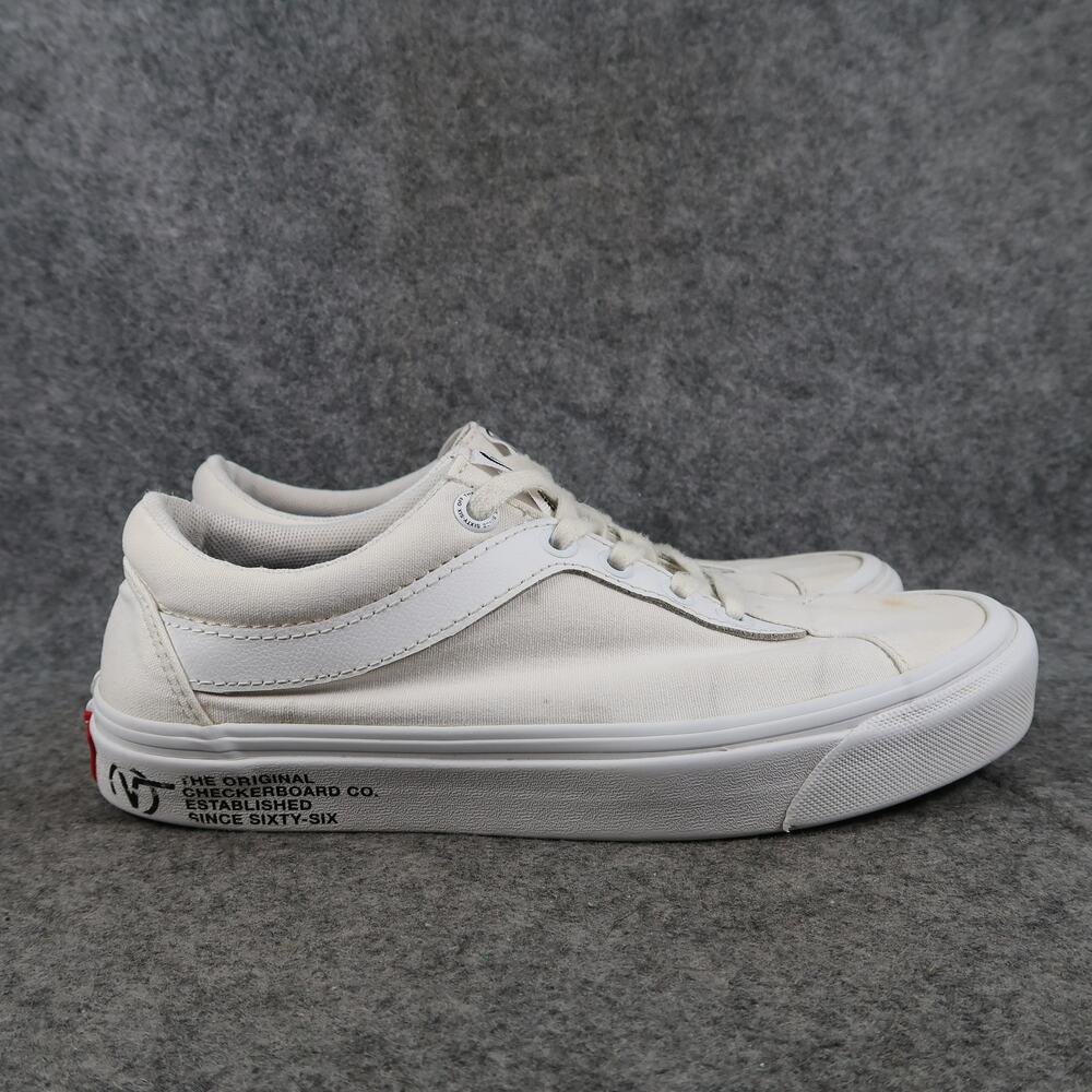 Vans Shoes Womens 7.5 Sneakers Skate Casual Bold Ni Marshmallow Canvas Lace Up